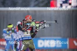 15.01.2016, Ruhpolding, Germany (GER): Arnd Peiffer (GER) -  IBU world cup biathlon, relay men, Ruhpolding (GER). www.nordicfocus.com. © Manzoni/NordicFocus. Every downloaded picture is fee-liable.