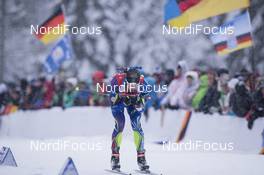 15.01.2016, Ruhpolding, Germany (GER): Martin Fourcade (FRA) -  IBU world cup biathlon, relay men, Ruhpolding (GER). www.nordicfocus.com. © Manzoni/NordicFocus. Every downloaded picture is fee-liable.