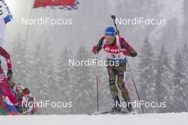 15.01.2016, Ruhpolding, Germany (GER): Eric Lesser (GER) -  IBU world cup biathlon, relay men, Ruhpolding (GER). www.nordicfocus.com. © Manzoni/NordicFocus. Every downloaded picture is fee-liable.