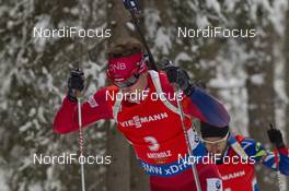 23.01.2016, Antholz, Italy (ITA): Tarjei Boe (NOR) -  IBU world cup biathlon, pursuit men, Antholz (ITA). www.nordicfocus.com. © Manzoni/NordicFocus. Every downloaded picture is fee-liable.