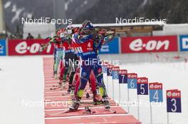 23.01.2016, Antholz, Italy (ITA): Anais Bescond (FRA) -  IBU world cup biathlon, pursuit women, Antholz (ITA). www.nordicfocus.com. © Manzoni/NordicFocus. Every downloaded picture is fee-liable.