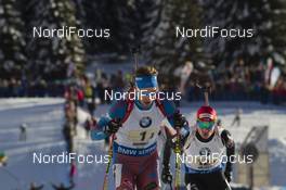 24.01.2016, Antholz, Italy (ITA): Dmitry Malyshko (RUS), Jeremy Finello (SUI), (l-r) -  IBU world cup biathlon, relay men, Antholz (ITA). www.nordicfocus.com. © Manzoni/NordicFocus. Every downloaded picture is fee-liable.