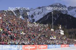24.01.2016, Antholz, Italy (ITA): Event Feature: Full packed grand stand  -  IBU world cup biathlon, relay men, Antholz (ITA). www.nordicfocus.com. © Manzoni/NordicFocus. Every downloaded picture is fee-liable.