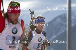 24.01.2016, Antholz, Italy (ITA): Simon Schempp (GER) -  IBU world cup biathlon, relay men, Antholz (ITA). www.nordicfocus.com. © Manzoni/NordicFocus. Every downloaded picture is fee-liable.