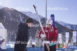 21.01.2016, Antholz, Italy (ITA): Peter Blom (SWE), Madshus Race Service, Emil Hegle Svendsen (NOR), (l-r) -  IBU world cup biathlon, training, Antholz (ITA). www.nordicfocus.com. © Manzoni/NordicFocus. Every downloaded picture is fee-liable.