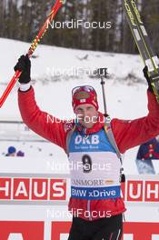06.02.2016, Canmore, Canada (CAN): Dominik Landertinger (AUT) -  IBU world cup biathlon, mass men, Canmore (CAN). www.nordicfocus.com. © Manzoni/NordicFocus. Every downloaded picture is fee-liable.
