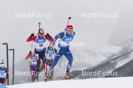 06.02.2016, Canmore, Canada (CAN): Nathan Smith (CAN), Ondrej Moravec (CZE), (l-r) -  IBU world cup biathlon, mass men, Canmore (CAN). www.nordicfocus.com. © Manzoni/NordicFocus. Every downloaded picture is fee-liable.