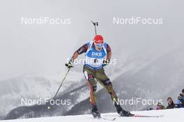 06.02.2016, Canmore, Canada (CAN): Benedikt Doll (GER) -  IBU world cup biathlon, mass men, Canmore (CAN). www.nordicfocus.com. © Manzoni/NordicFocus. Every downloaded picture is fee-liable.