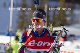 07.02.2016, Canmore, Canada (CAN): Quentin Fillon Maillet (FRA) -  IBU world cup biathlon, relay mixed, Canmore (CAN). www.nordicfocus.com. © Manzoni/NordicFocus. Every downloaded picture is fee-liable.