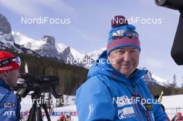 07.02.2016, Canmore, Canada (CAN): Vladimir Bragin (RUS), coach Team Russia -  IBU world cup biathlon, relay mixed, Canmore (CAN). www.nordicfocus.com. © Manzoni/NordicFocus. Every downloaded picture is fee-liable.