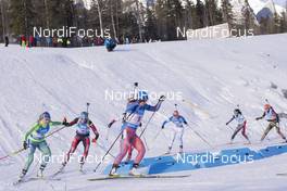 07.02.2016, Canmore, Canada (CAN): Ingela Andersson (SWE), Olga Podchufarova (RUS) -  IBU world cup biathlon, single mixed relay, Canmore (CAN). www.nordicfocus.com. © Manzoni/NordicFocus. Every downloaded picture is fee-liable.