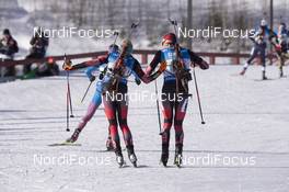 07.02.2016, Canmore, Canada (CAN): Lisa Theresa Hauser (AUT), Simon Eder (AUT), (l-r) -  IBU world cup biathlon, single mixed relay, Canmore (CAN). www.nordicfocus.com. © Manzoni/NordicFocus. Every downloaded picture is fee-liable.