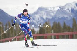 04.02.2016, Canmore, Canada (CAN): Simon Desthieux (FRA) -  IBU world cup biathlon, sprint men, Canmore (CAN). www.nordicfocus.com. © Manzoni/NordicFocus. Every downloaded picture is fee-liable.