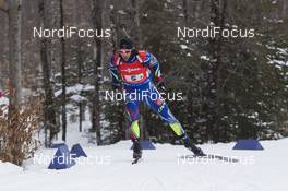 13.02.2016, Presque Isle, United States of America (USA): Simon Desthieux (FRA) -  IBU world cup biathlon, relay men, Presque Isle (USA). www.nordicfocus.com. © Manzoni/NordicFocus. Every downloaded picture is fee-liable.