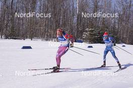 11.02.2016, Presque Isle, United States of America (USA): Lowell Bailey (USA), Michal Krcmar (CZE), (l-r) -  IBU world cup biathlon, sprint men, Presque Isle (USA). www.nordicfocus.com. © Manzoni/NordicFocus. Every downloaded picture is fee-liable.