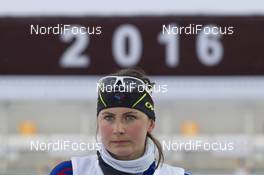 17.03.2016, Khanty-Mansiysk, Russia (RUS): Justine Braisaz (FRA) -  IBU world cup biathlon, sprint women, Khanty-Mansiysk (RUS). www.nordicfocus.com. © Manzoni/NordicFocus. Every downloaded picture is fee-liable.