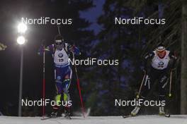 17.03.2016, Khanty-Mansiysk, Russia (RUS): Marie Dorin Habert (FRA), Lena Haecki (SUI), (l-r) -  IBU world cup biathlon, sprint women, Khanty-Mansiysk (RUS). www.nordicfocus.com. © Manzoni/NordicFocus. Every downloaded picture is fee-liable.