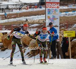 02.02.2016, Cheile Gradistei, Romania (ROU): WEICK Lars-Erik(GER), REITER Dominic(GER) - IBU Youth and Junior world ski championships biathlon, relay men junior, Cheile Gradistei (ROU). www.nordicfocus.com. © Tumashov/NordicFocus. Every downloaded picture is fee-liable.