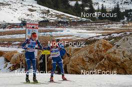 02.02.2016, Cheile Gradistei, Romania (ROU):  HOSEK Ondrej(CZE), BURIAN Jan(CZE) - IBU Youth and Junior world ski championships biathlon, relay men junior, Cheile Gradistei (ROU). www.nordicfocus.com. © Tumashov/NordicFocus. Every downloaded picture is fee-liable.