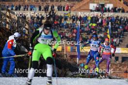 30.01.2016, Cheile Gradistei, Romania (ROU): COTTET PUINEL Felix(FRA), HALLIGAN Brian(USA) - IBU Youth and Junior world ski championships biathlon, sprint men junior, Cheile Gradistei (ROU). www.nordicfocus.com. © Tumashov/NordicFocus. Every downloaded picture is fee-liable.