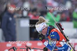 13.03.2016, Oslo, Norway (NOR): Marie Dorin Habert (FRA) - IBU world championships biathlon, mass women, Oslo (NOR). www.nordicfocus.com. © NordicFocus. Every downloaded picture is fee-liable.