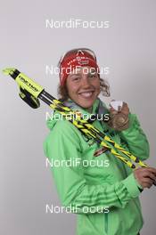 05.03.2016, Oslo, Norway (NOR): Laura Dahlmeier (GER) - IBU world championships biathlon, medals, Oslo (NOR). www.nordicfocus.com. © NordicFocus. Every downloaded picture is fee-liable.