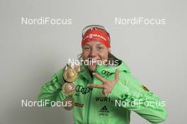 09.03.2016, Oslo, Norway (NOR): Laura Dahlmeier (GER) - IBU world championships biathlon, medals, Oslo (NOR). www.nordicfocus.com. © NordicFocus. Every downloaded picture is fee-liable.