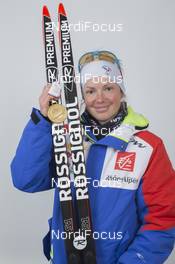 03.03.2016, Oslo, Norway (NOR): Marie Dorin Habert (FRA) - IBU world championships biathlon, medals, Oslo (NOR). www.nordicfocus.com. © NordicFocus. Every downloaded picture is fee-liable.