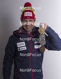 13.03.2016, Oslo, Norway (NOR): Ole Einar Bjoerndalen (NOR) - IBU world championships biathlon, medals, Oslo (NOR). www.nordicfocus.com. © NordicFocus. Every downloaded picture is fee-liable.
