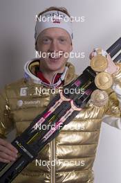 13.03.2016, Oslo, Norway (NOR): Johannes Thingnes Boe (NOR) - IBU world championships biathlon, medals, Oslo (NOR). www.nordicfocus.com. © NordicFocus. Every downloaded picture is fee-liable.