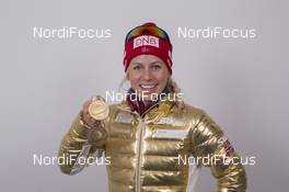 05.03.2016, Oslo, Norway (NOR): Tiril Eckhoff (NOR) - IBU world championships biathlon, medals, Oslo (NOR). www.nordicfocus.com. © NordicFocus. Every downloaded picture is fee-liable.