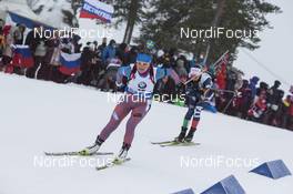 06.03.2016, Oslo, Norway (NOR): Ekaterina Yurlova (RUS) - IBU world championships biathlon, pursuit women, Oslo (NOR). www.nordicfocus.com. © NordicFocus. Every downloaded picture is fee-liable.