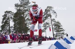 12.03.2016, Oslo, Norway (NOR): Vytautas Strolia (LTU) - IBU world championships biathlon, relay men, Oslo (NOR). www.nordicfocus.com. © NordicFocus. Every downloaded picture is fee-liable.