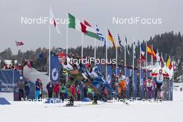 12.03.2016, Oslo, Norway (NOR): Benedikt Doll (GER), Jaroslav Soukup (CZE), (l-r) - IBU world championships biathlon, relay men, Oslo (NOR). www.nordicfocus.com. © NordicFocus. Every downloaded picture is fee-liable.