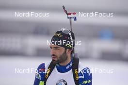 12.03.2016, Oslo, Norway (NOR): Simon Fourcade (FRA) - IBU world championships biathlon, relay men, Oslo (NOR). www.nordicfocus.com. © NordicFocus. Every downloaded picture is fee-liable.