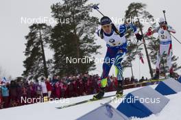12.03.2016, Oslo, Norway (NOR): Quentin Fillon Maillet (FRA) - IBU world championships biathlon, relay men, Oslo (NOR). www.nordicfocus.com. © NordicFocus. Every downloaded picture is fee-liable.