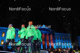 02.03.2016, Oslo, Norway (NOR): Miriam Goessner (GER), Maren Hammerschmidt (GER), Vanessa Hinz (GER), (l-r) - IBU world championships biathlon, opening ceremony, Oslo (NOR). www.nordicfocus.com. © Tumashov/NordicFocus. Every downloaded picture is fee-liable.
