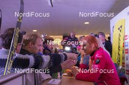 04.03.2016, Oslo, Norway (NOR): Gabriela Soukalova (CZE) - IBU world championships biathlon, Fischer Press Conference , Oslo (NOR). www.nordicfocus.com. © NordicFocus. Every downloaded picture is fee-liable.