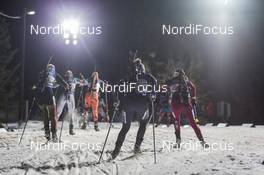 30.11.2016, Oestersund, Sweden, (SWE): Karin Oberhofer (ITA) chasing a group of athletes - IBU world cup biathlon, individual women, Oestersund (SWE). www.nordicfocus.com. © Manzoni/NordicFocus. Every downloaded picture is fee-liable.