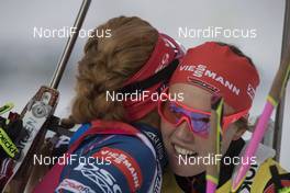 04.12.2016, Oestersund, Sweden, (SWE): Gabriela Koukalova (CZE), Laura Dahlmeier (GER), (l-r) - IBU world cup biathlon, pursuit women, Oestersund (SWE). www.nordicfocus.com. © Manzoni/NordicFocus. Every downloaded picture is fee-liable.