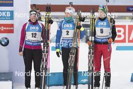 04.12.2016, Oestersund, Sweden, (SWE): Lena Haecki (SUI), Kaisa Makarainen (FIN), Lisa Theresa Hauser (AUT), (l-r) - IBU world cup biathlon, pursuit women, Oestersund (SWE). www.nordicfocus.com. © Manzoni/NordicFocus. Every downloaded picture is fee-liable.