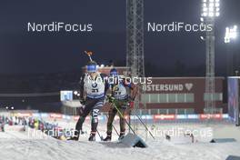 03.12.2016, Oestersund, Sweden, (SWE): Lukas Hofer (ITA), Simon Schempp (GER), (l-r), - IBU world cup biathlon, sprint men, Oestersund (SWE). www.nordicfocus.com. © Manzoni/NordicFocus. Every downloaded picture is fee-liable.
