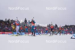 18.12.2016, Nove Mesto, Czech Republic (CZE): Laura Dahlmeier (GER), Kaisa Makarainen (FIN), Marie Dorin Habert (FRA), Lisa Theresa Hauser (AUT), (l-r) - IBU world cup biathlon, mass women, Nove Mesto (CZE). www.nordicfocus.com. © Manzoni/NordicFocus. Every downloaded picture is fee-liable.