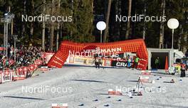 01.01.2016, Lenzerheide, Switzerland (SUI): Viessmann arch crashing down   - FIS world cup cross-country, tour de ski, individual sprint, Lenzerheide (SUI). www.nordicfocus.com. © Felgenhauer/NordicFocus. Every downloaded picture is fee-liable.