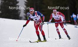 02.01.2016, Lenzerheide, Switzerland (SUI): Martin Johnsrud Sundby (NOR), Alex Harvey (CAN), (l-r)  - FIS world cup cross-country, tour de ski, mass men, Lenzerheide (SUI). www.nordicfocus.com. © Felgenhauer/NordicFocus. Every downloaded picture is fee-liable.