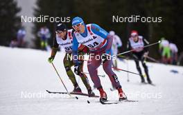 02.01.2016, Lenzerheide, Switzerland (SUI): Lucas Boegl (GER), Alexander Bessmertnykh (RUS), (l-r)  - FIS world cup cross-country, tour de ski, mass men, Lenzerheide (SUI). www.nordicfocus.com. © Felgenhauer/NordicFocus. Every downloaded picture is fee-liable.