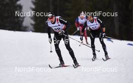 02.01.2016, Lenzerheide, Switzerland (SUI): Toni Livers (SUI), Curdin Perl (SUI), (l-r)  - FIS world cup cross-country, tour de ski, mass men, Lenzerheide (SUI). www.nordicfocus.com. © Felgenhauer/NordicFocus. Every downloaded picture is fee-liable.