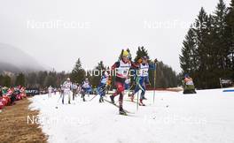 02.01.2016, Lenzerheide, Switzerland (SUI): Bernhard Tritscher (AUT), Alexey Poltoranin (KAZ), (l-r)  - FIS world cup cross-country, tour de ski, mass men, Lenzerheide (SUI). www.nordicfocus.com. © Felgenhauer/NordicFocus. Every downloaded picture is fee-liable.