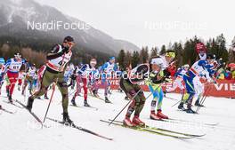 02.01.2016, Lenzerheide, Switzerland (SUI): Andreas Katz (GER), Jonas Dobler (GER), (l-r)  - FIS world cup cross-country, tour de ski, mass men, Lenzerheide (SUI). www.nordicfocus.com. © Felgenhauer/NordicFocus. Every downloaded picture is fee-liable.