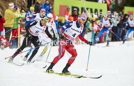02.01.2016, Lenzerheide, Switzerland (SUI): Dario Cologna (SUI), Martin Johnsrud Sundby (NOR), (l-r)  - FIS world cup cross-country, tour de ski, mass men, Lenzerheide (SUI). www.nordicfocus.com. © Felgenhauer/NordicFocus. Every downloaded picture is fee-liable.